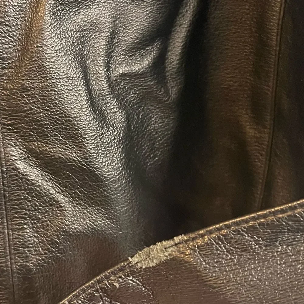 New‎ York & Company Black Leather Jacket Size Medium - Picture 6 of 10